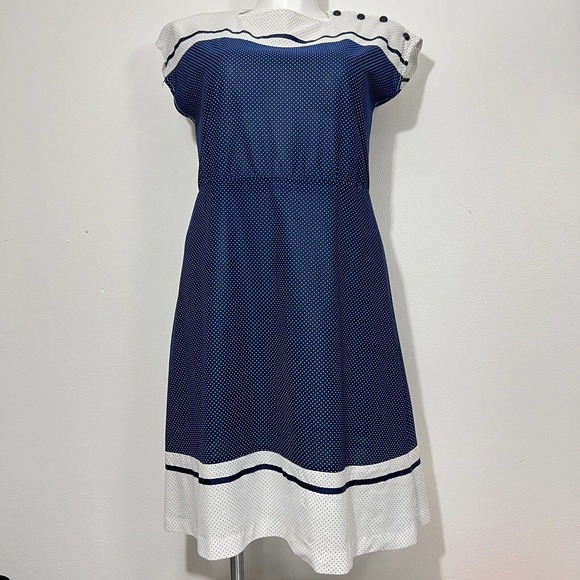 Vintage 80's red polka dot dress L Sears main image 0